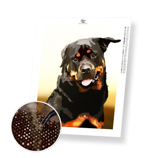 Rottweiler Painting - Diamond Painting Kit - Home Craftology