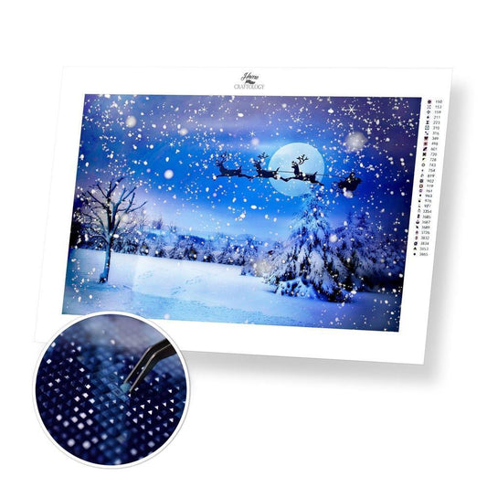 Santa's Silhouette - Diamond Painting Kit - Home Craftology