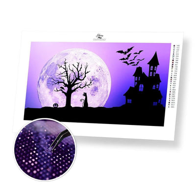 Scary Full Moon - Diamond Painting Kit - Home Craftology