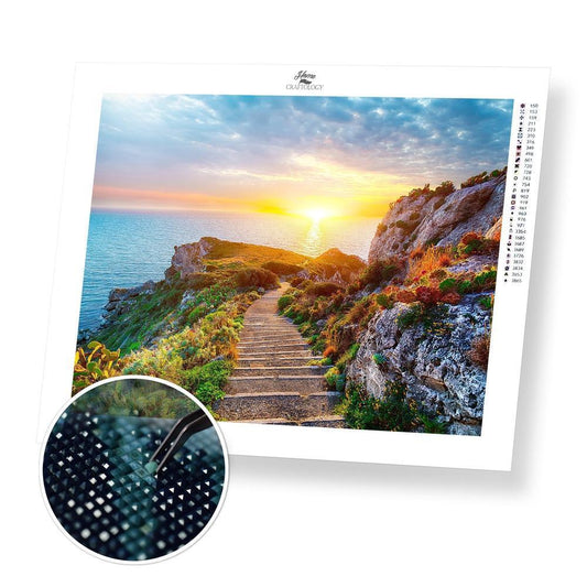 Seaside Walk- Exclusive Premium Diamond Painting Kit