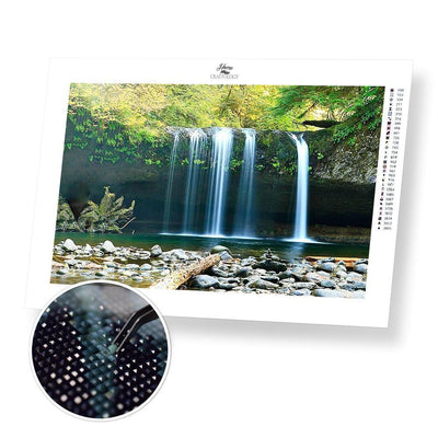 Serene Waterfall - Premium Diamond Painting Kit