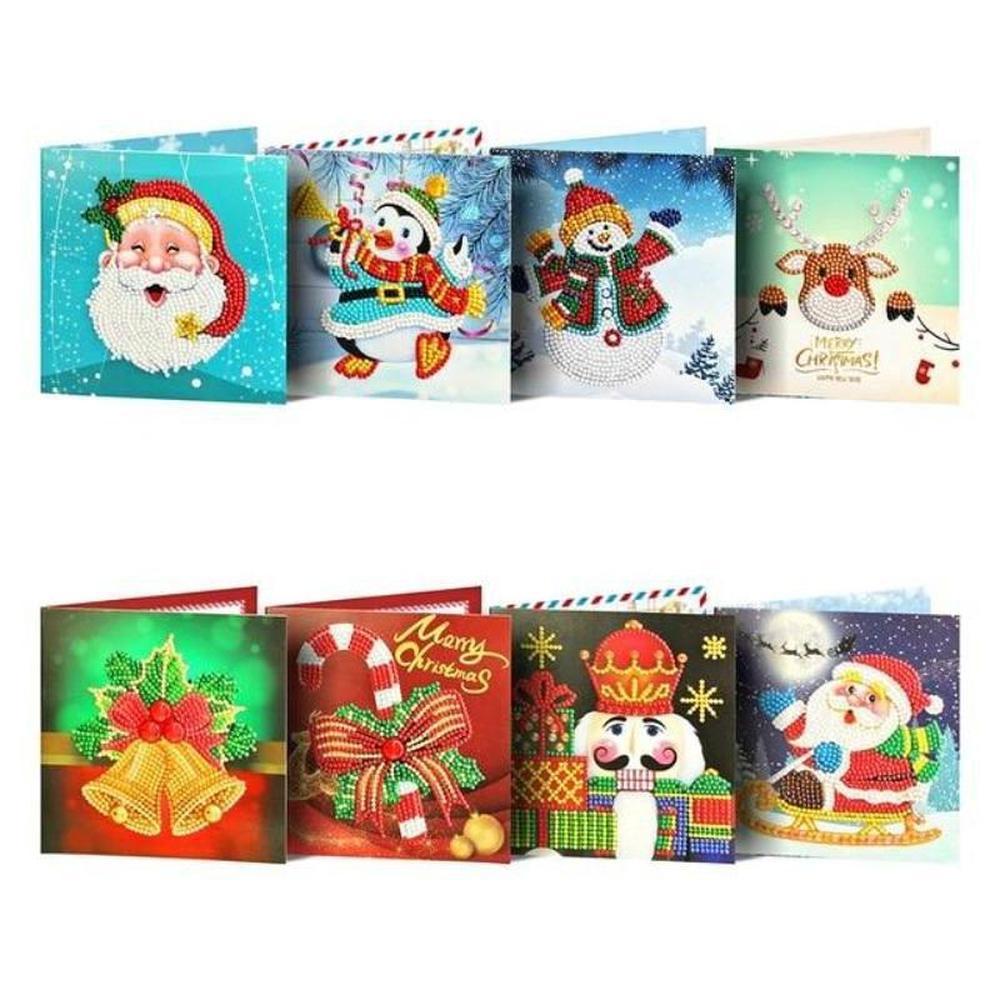 Set of 8 Christmas Greeting Cards Set C