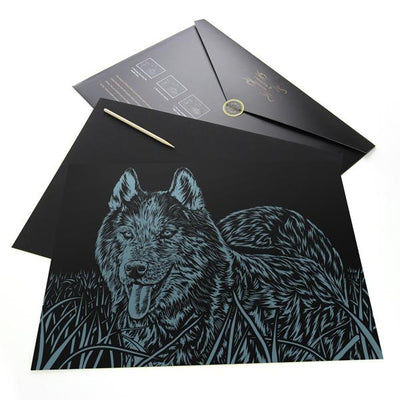 Siberian Husky - Scratch Painting Kit
