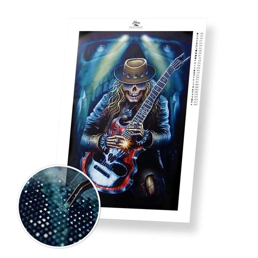 Skeleton Playing the Guitar - Diamond Painting Kit - Home Craftology