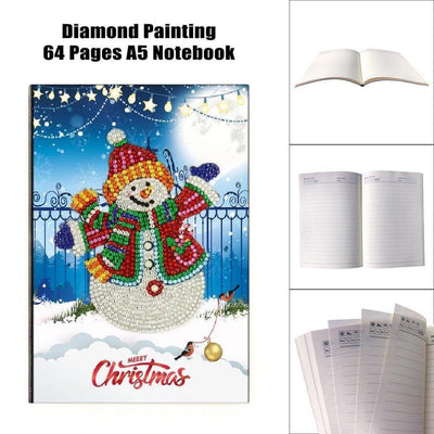 Snowman - Diamond Painting A5 Notebook