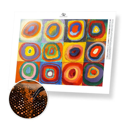 Squares and Concentric Circles - Diamond Painting Kit - Home Craftology