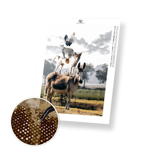 Stacked Animals - Premium Diamond Painting Kit