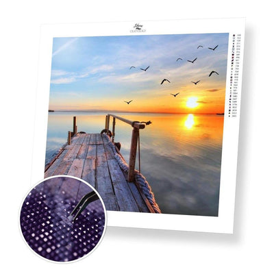 Sunrise by the Dock - Diamond Painting Kit - Home Craftology