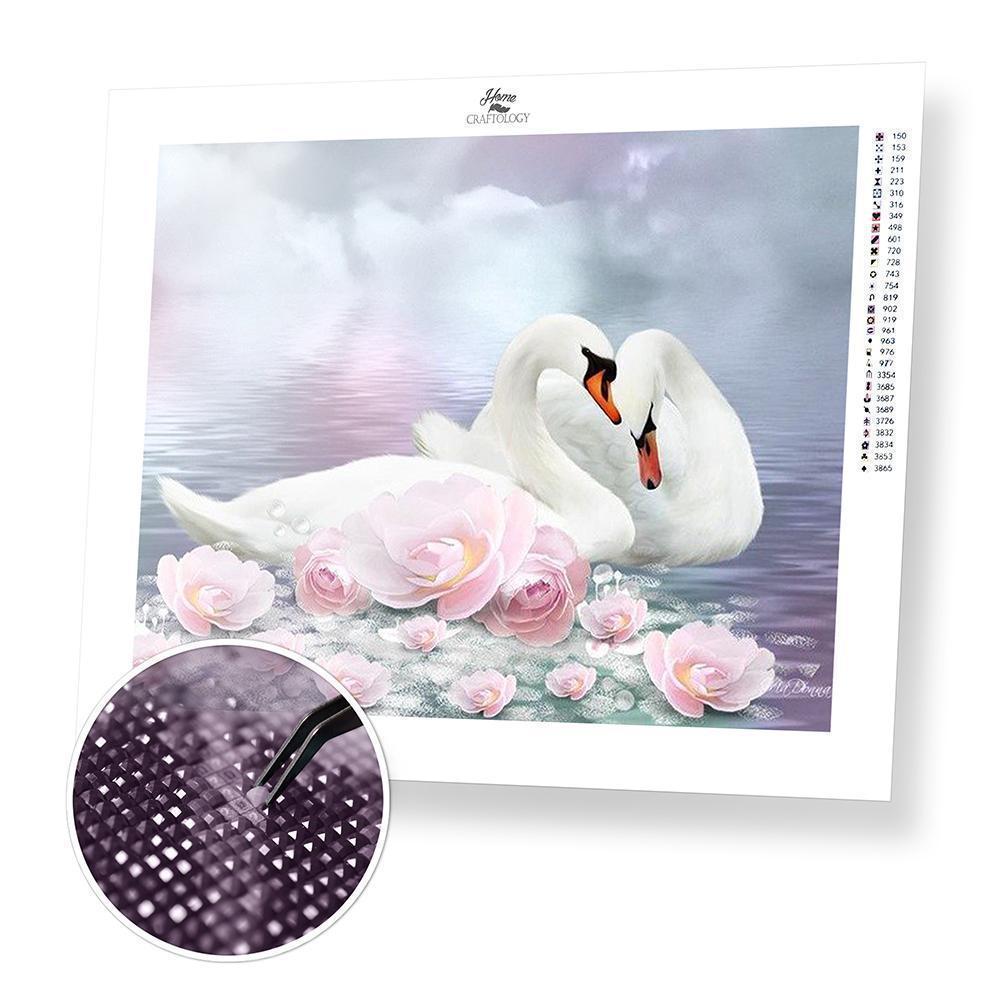 Swan Lake Lovers - Diamond Painting Kit - Home Craftology