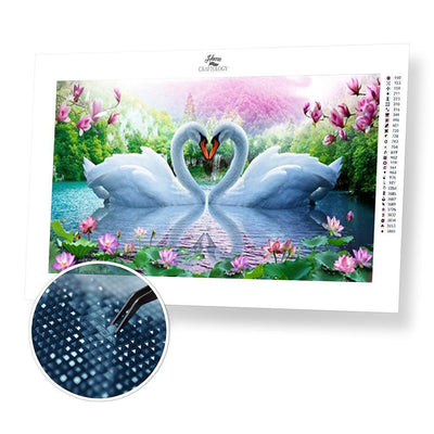 Swan Lovers - Diamond Painting Kit - Home Craftology