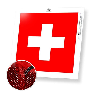 Switzerland Flag - Diamond Painting Kit - Home Craftology