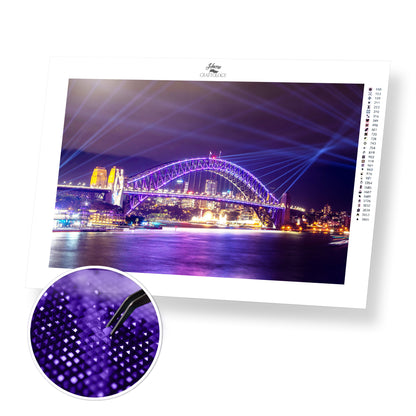 Sydney Bridge at Night - Premium Diamond Painting Kit