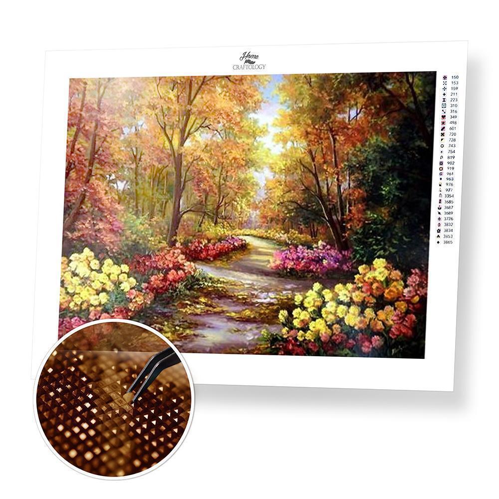 Trees and Flowers - Diamond Painting Kit - Home Craftology