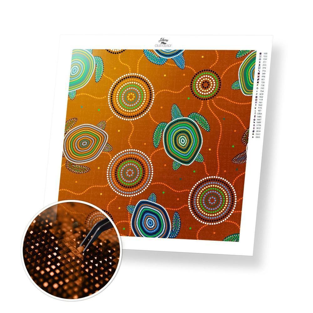 Turtles and Circles - Diamond Painting Kit - Home Craftology