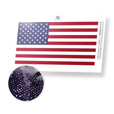 USA Flag - Diamond Painting Kit - Home Craftology