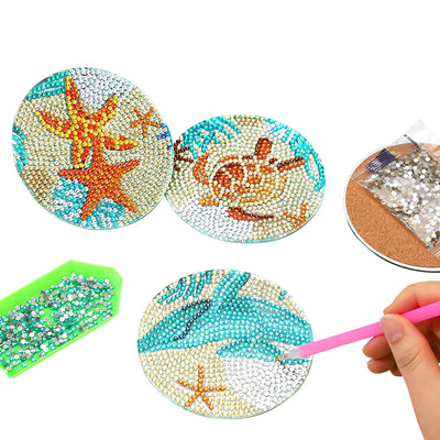 Set of 8 Under the Sea - Diamond Painting Coaster