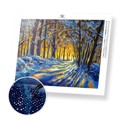 Warm Winter Forest - Premium Diamond Painting Kit