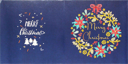 Set of 8 White and Blue Christmas Cards