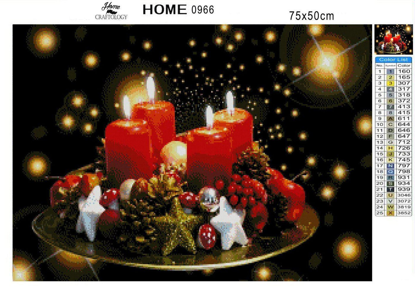 Advent Candles - Diamond Painting Kit - Home Craftology