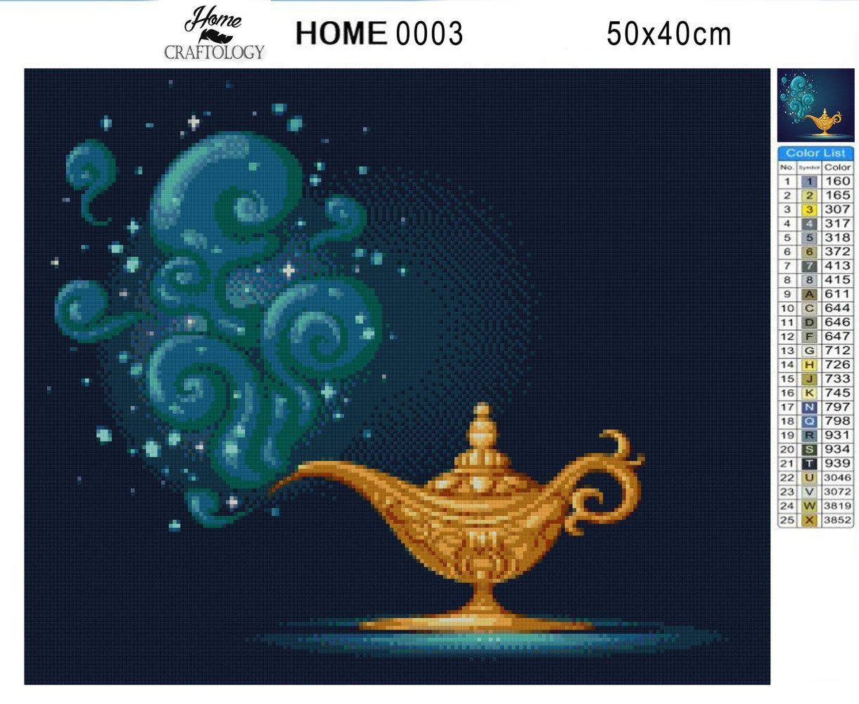 Aladdin's Lamp - Diamond Painting Kit - Home Craftology