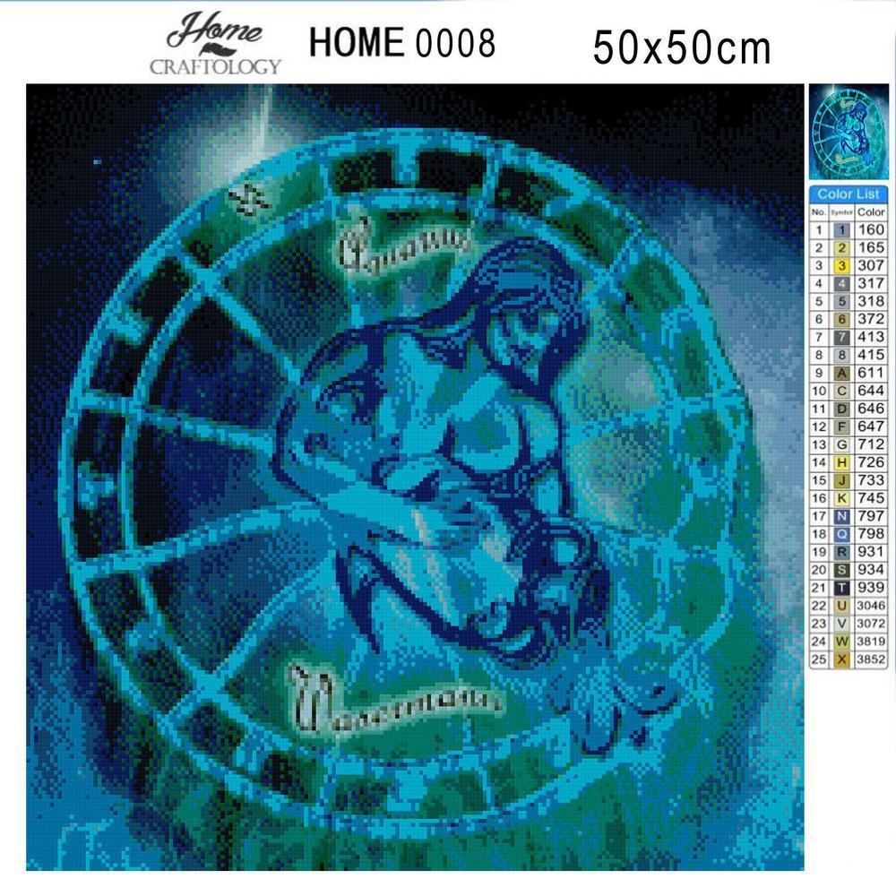Aquarius Horoscope - Diamond Painting Kit - Home Craftology