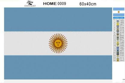 Argentina Flag - Diamond Painting Kit - Home Craftology