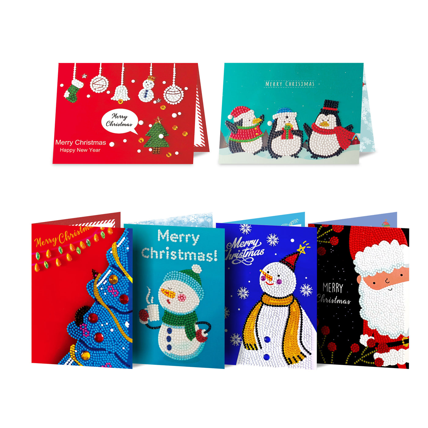 Set of 6 Christmas Greeting Cards