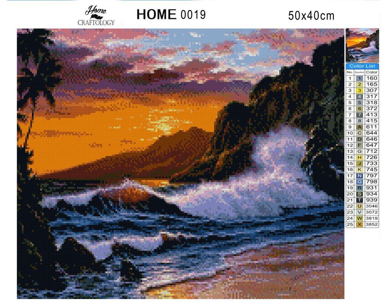 Beach Waves - Diamond Painting Kit - Home Craftology