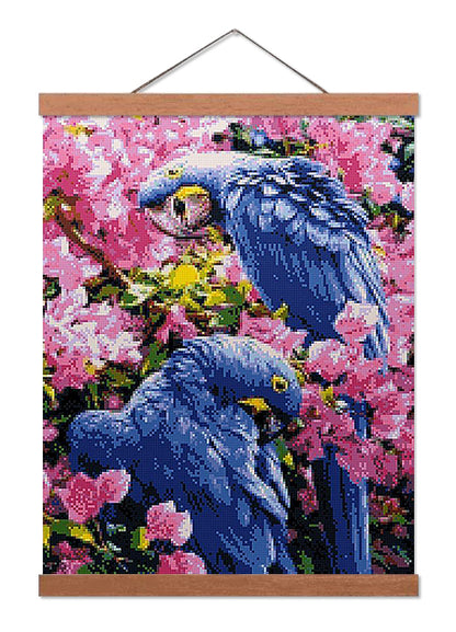 Blue Macaw Birds - Premium Diamond Painting Kit