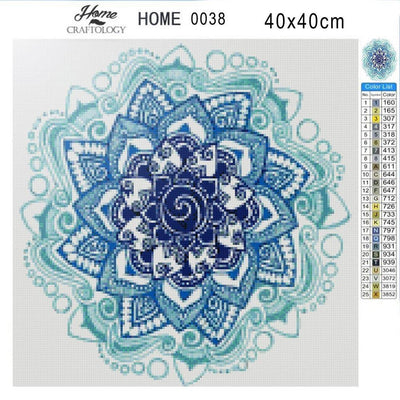 Blue Mandala - Diamond Painting Kit - Home Craftology