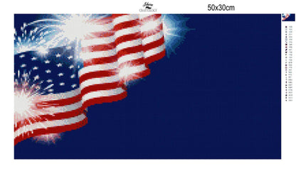 Broad Stripes and Bright Stars - Premium Diamond Painting Kit