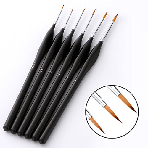 6 Piece Premium Detailed Brush Set