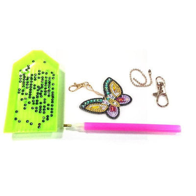 Butterflies - Diamond Painting Keychain - Home Craftology