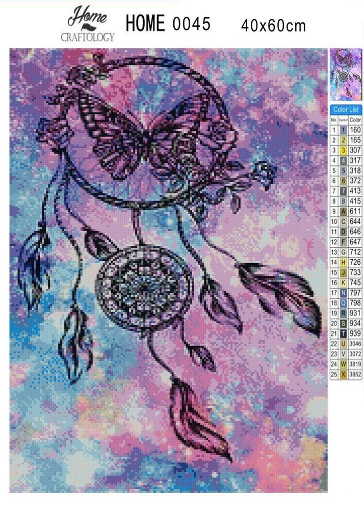 Butterfly Dreamcatcher - Diamond Painting Kit - Home Craftology