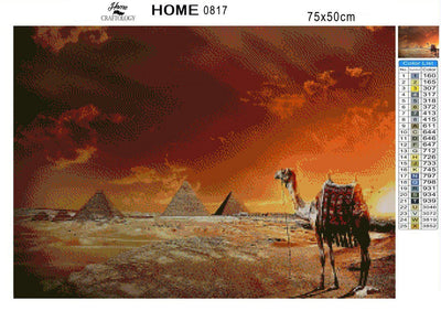 Camel and Pyramids - Diamond Painting Kit - Home Craftology