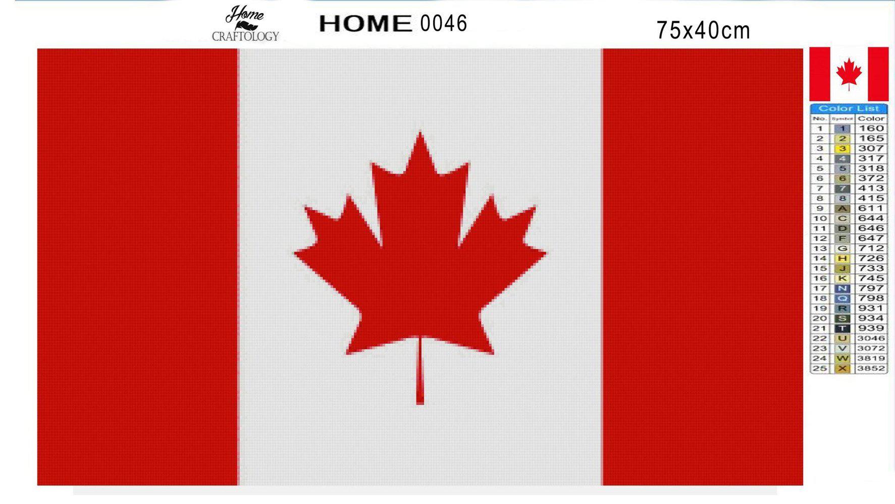 Canada Flag - Diamond Painting Kit - Home Craftology