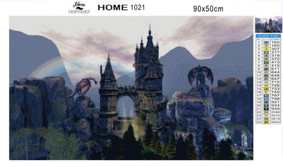 Castle and Dragons - Diamond Painting Kit - Home Craftology