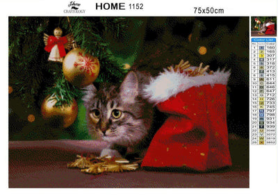 Cat Under the Tree - Diamond Painting Kit - Home Craftology