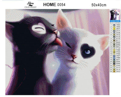 Cats in Love - Diamond Painting Kit - Home Craftology