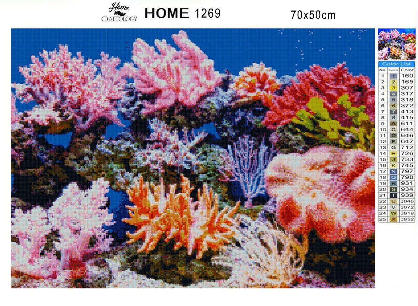 Colorful Corals - Diamond Painting Kit - Home Craftology