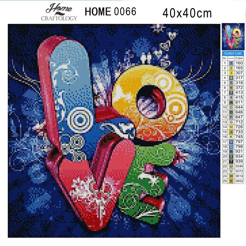 Colorful Love - Diamond Painting Kit - Home Craftology