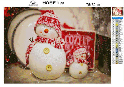 Cozy Snowmen - Diamond Painting Kit - Home Craftology