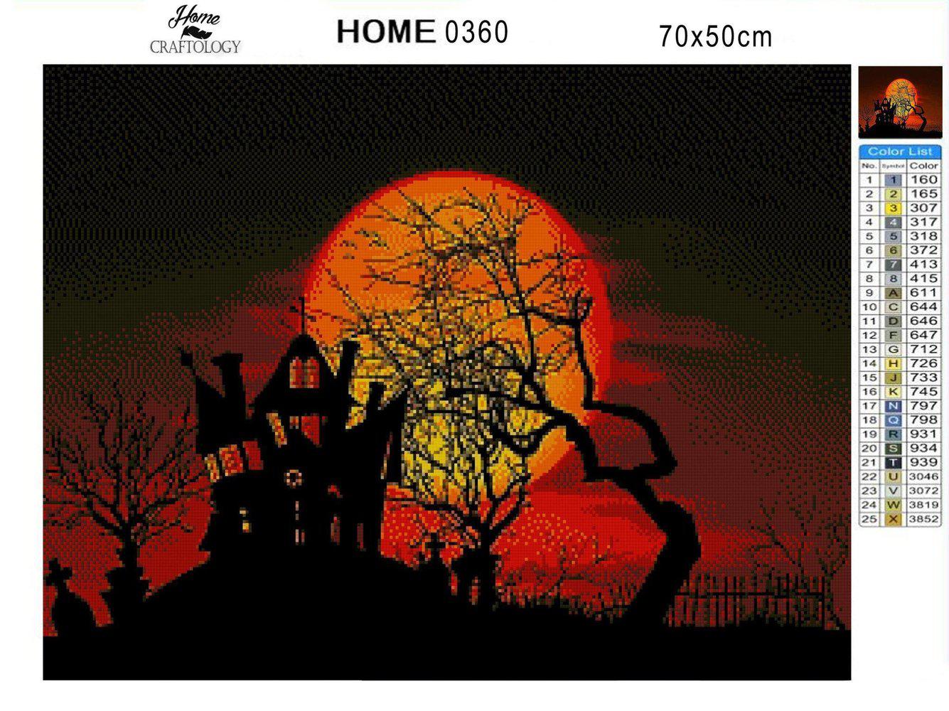 Creepy House - Diamond Painting Kit - Home Craftology