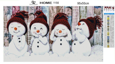 Cute Snowmen - Diamond Painting Kit - Home Craftology