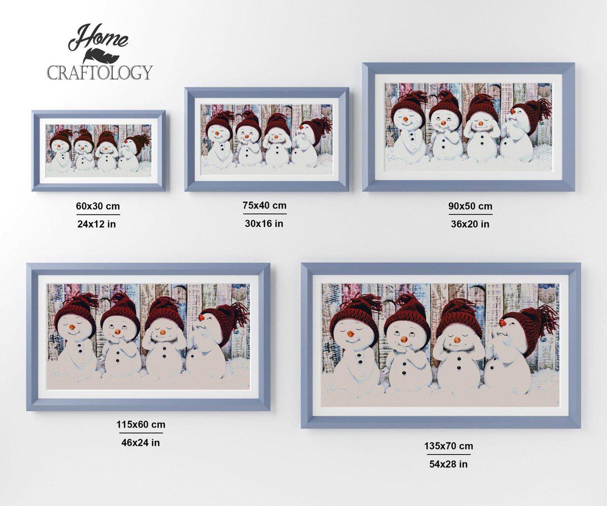 Cute Snowmen - Diamond Painting Kit - Home Craftology