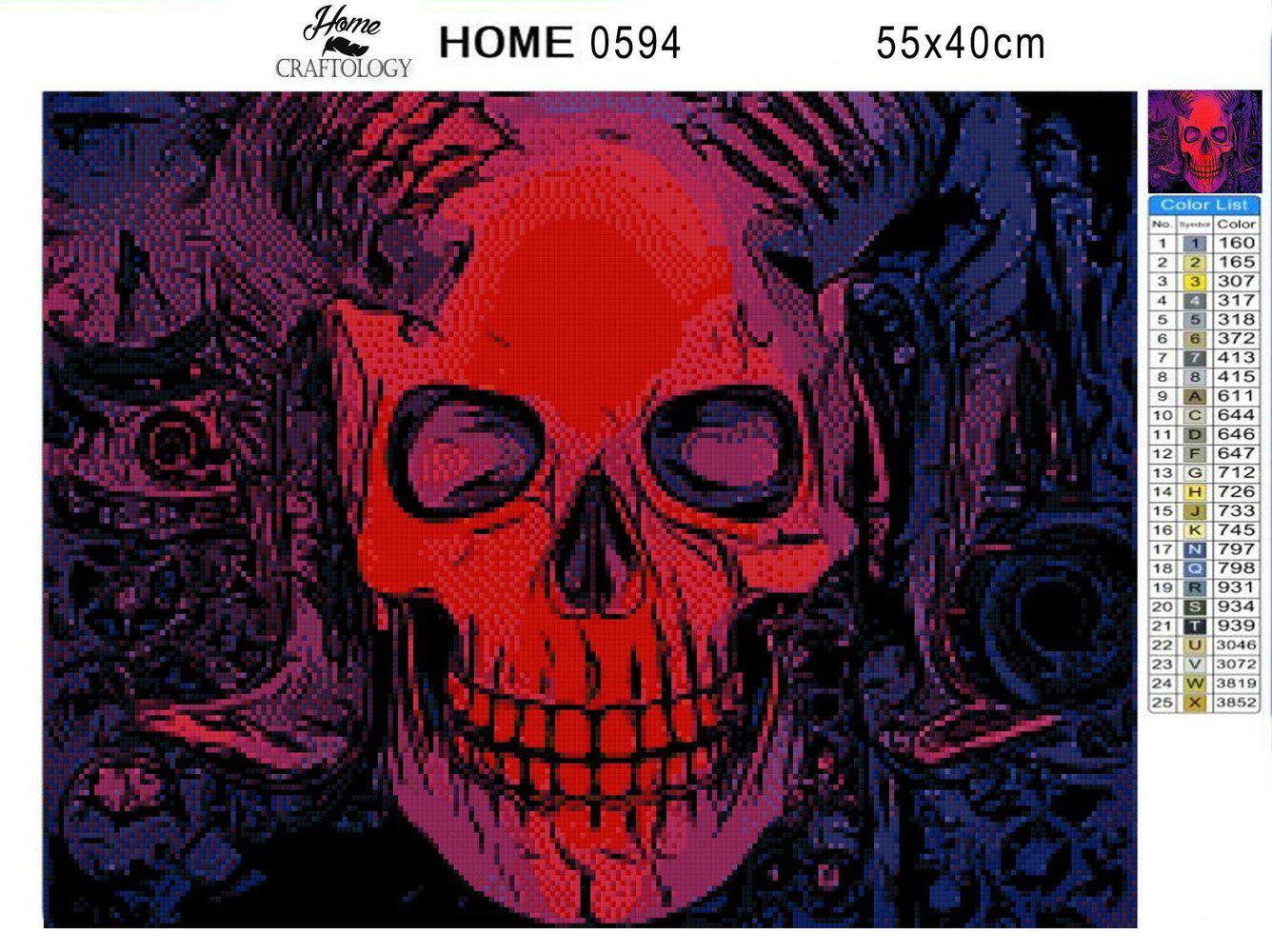 Devil's Skull - Diamond Painting Kit - Home Craftology