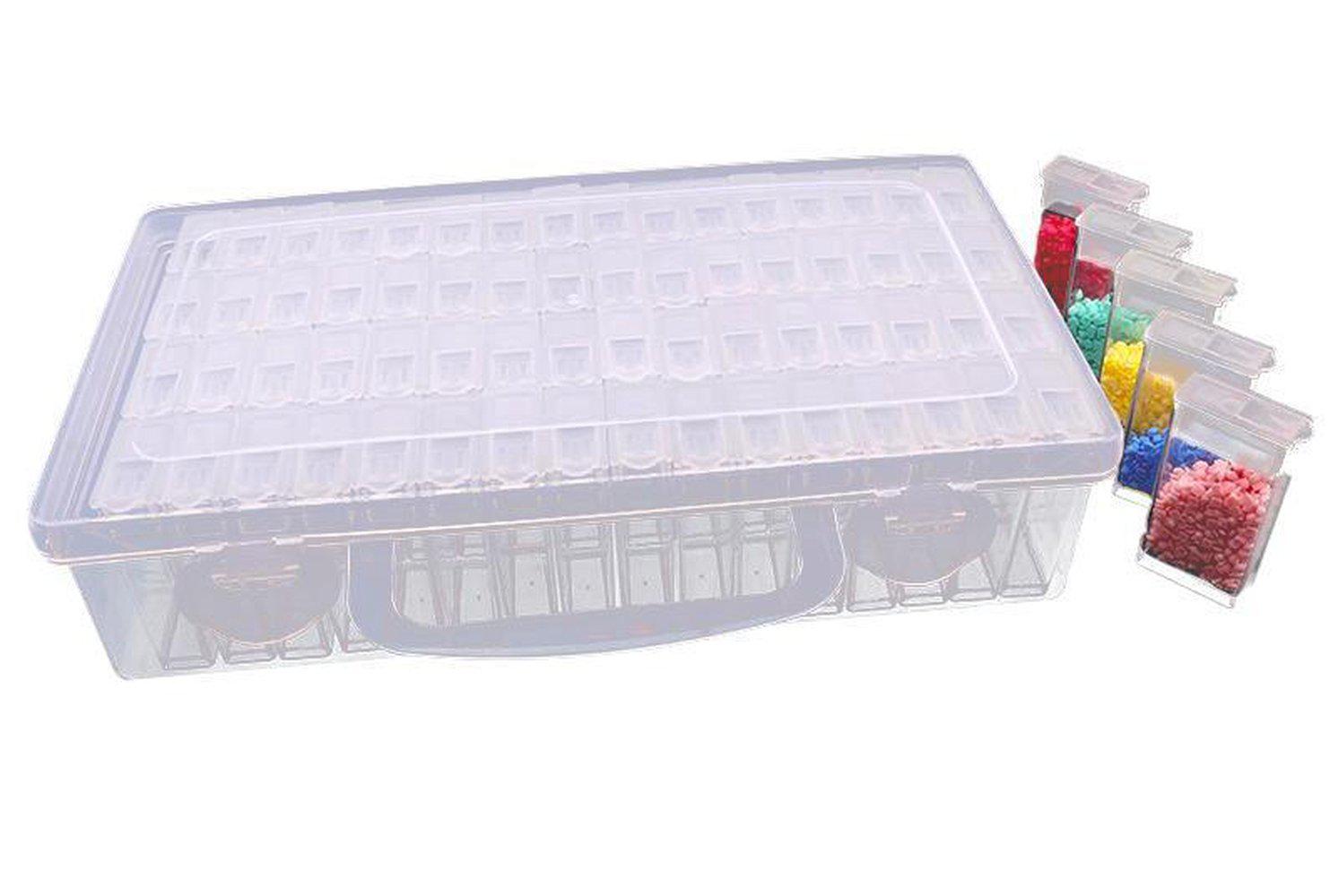 Diamond Bead Storage Container Crafts 64 Grids abs Compartments