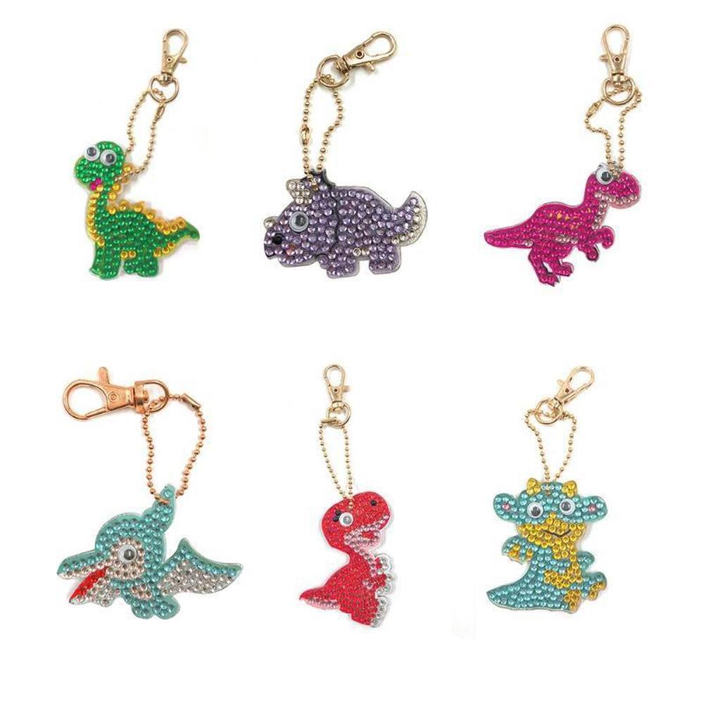 Dinosaurs - Diamond Painting Keychain - Home Craftology