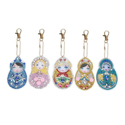 Dolls - Diamond Painting Keychain - Home Craftology