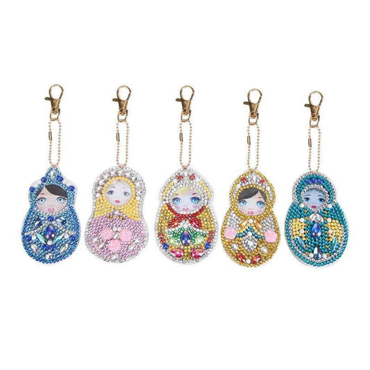 Dolls - Diamond Painting Keychain - Home Craftology